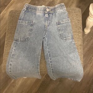 Girls Wide Leg Cargo Jeans